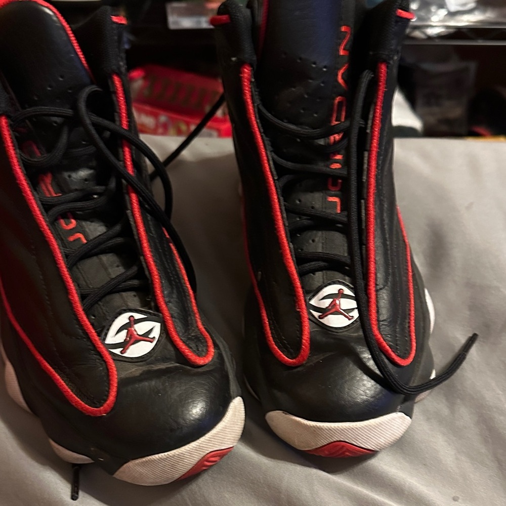 Jordan Kids Black and Red Athletic Sneakers